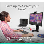 LOGITECH MX MASTER 4 WIRELESS MOUSE PALE GRAY