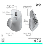 LOGITECH MX MASTER 4 WIRELESS MOUSE MAC EDITION WHITE SILVER