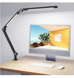 MEDIACOUS DUAL LIGHT LED SWING ARM DESK LAMP WITH CLAMP