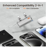 SHARGE FLOW MINI 5000MAH PORTABLE CHARGER SILVER