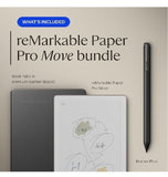 REMARKABLE PAPER PRO MOVE TABLET/MARKER PLUS & PREMIUM LEATHER FOLIO CASE BLACK