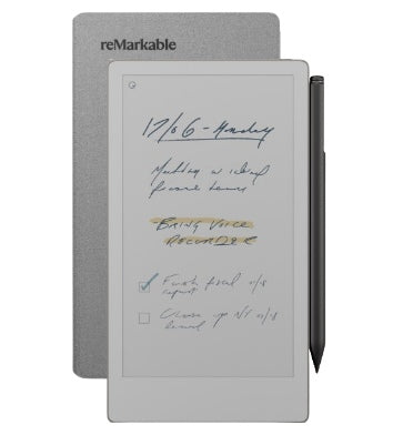 REMARKABLE PAPER PRO MOVE TABLET/MARKER PLUS & POLYMER WEAVE BOOK FOLIO GRAY