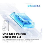 SOUNDPEATS CLEAR WIRELESS IN-EAR EARBUDS CLEAR/WHITE