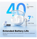 SOUNDPEATS CLEAR WIRELESS IN-EAR EARBUDS CLEAR/WHITE