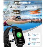 QVEV MULTIFUNCTION MULTISPORT SMARTWATCH FITNESS TRACKER BLACK