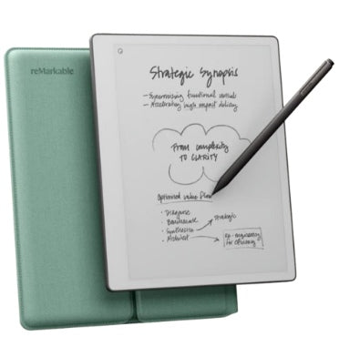 REMARKABLE PAPER PURE TABLET/MARKER PLUS & POLYMER WEAVE SLEEVE FOLIO MIST GREEN