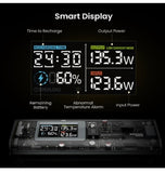 SHARGEEK 170 24000MAH PD3.1 PORTABLE CHARGER WITH SMART DISPLAY GRAY/TRANSPARENT