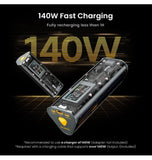SHARGEEK 170 24000MAH PD3.1 PORTABLE CHARGER WITH SMART DISPLAY GRAY/TRANSPARENT