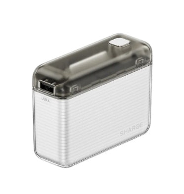 SHARGE FLOW 10K PORTABLE DUAL PORT POWERBANK WHITE