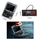 RETRO HANDHELD GAME CONSOLE TRANSPARENT WHITE