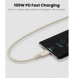SHARGE USB C TO USB C 100W PD FAST CHARGING CABLE 1M RETRO MCINTOSH GRAY