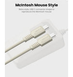 SHARGE USB C TO USB C 100W PD FAST CHARGING CABLE 1M RETRO MCINTOSH GRAY