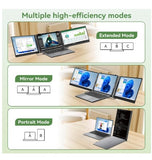 BLACKVIEW DCM8 15.6" PORTABLE TRIPLE LAPTOP SCREEN EXTENDER