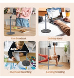 HEAVY DUTY ALUMINUM OVERHEAD 35CM FLEXIBLE 360 ARTICULATING ARM PHONE MOUNT STAND