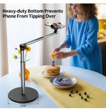 HEAVY DUTY ALUMINUM OVERHEAD 35CM FLEXIBLE 360 ARTICULATING ARM PHONE MOUNT STAND