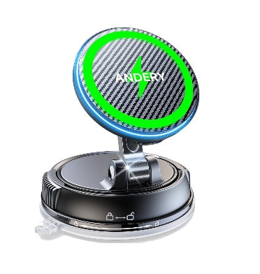 ANDERY MAGSAFE ADJUSTABLE 15W FAST WIRELESS CHARGER SUCTION CAR PHONE MOUNT