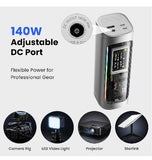 SHARGEEK 300 24000MAH PD3.1 PORTABLE CHARGER WITH SMART DISPLAY GRAY/TRANSPARENT