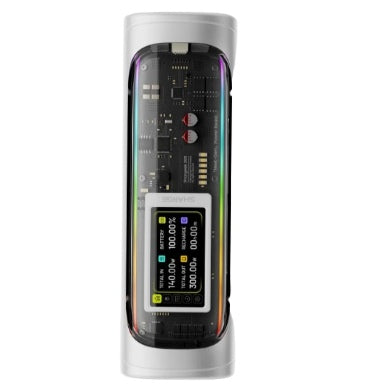 SHARGEEK 300 24000MAH PD3.1 PORTABLE CHARGER WITH SMART DISPLAY GRAY/TRANSPARENT