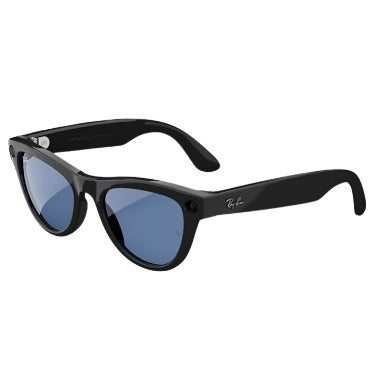 RAY-BAN META - SKYLER SMART GLASSES STANDARD SHINY BLACK/CERULEAN BLUE TRANSITIONS