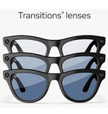 RAY-BAN META - SKYLER SMART GLASSES STANDARD SHINY BLACK/CERULEAN BLUE TRANSITIONS