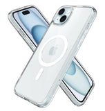 IPHONE 15 PREMIUM ULTRA HYBRID MAGFIT CRYSTAL CASE CLEAR/WHITE | SPIGEN