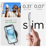 IPHONE 15 PREMIUM ULTRA HYBRID MAGFIT CRYSTAL CASE CLEAR/WHITE | SPIGEN