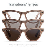 RAY-BAN META - SKYLER (GEN2) REGULAR SHINY TRANSPARENT PEACH/TRANSITIONS BROWN LIMITED EDITION