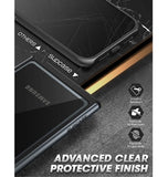 SAMSUNG GALAXY S23 ULTRA PREMUIM SLIM EDGE XT BUMPER CASE WITH BUILT-IN SCREEN PROTECTOR BLACK/CLEAR | SUPCASE