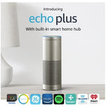 AMAZON ECHO PLUS 2017 WITH BUILT-IN SMART HUB SILVER
