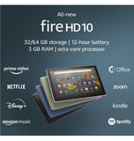 AMAZON FIRE HD 10" TABLET 64GB WI-FI BLACK (2021)