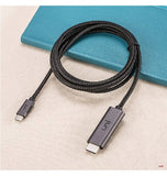 USB-C TO HDMI 4K SLIM NYLON BRAIDED CABLE 2M BLACK | UNI