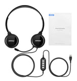 MPOW 071 LIGHTWEIGHT WIRED HEADSET WITH MICROPHONE BLACK
