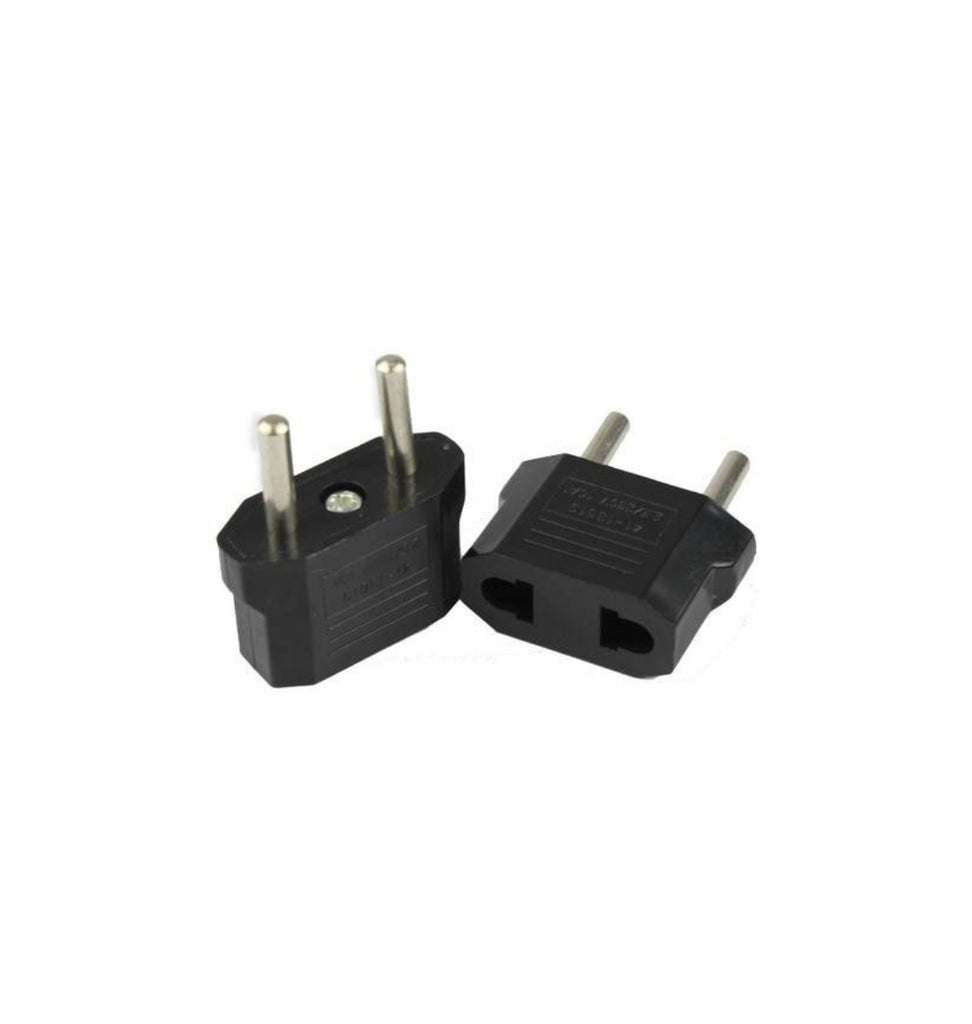 UNIVERSAL US TO SA/EU 2PIN POWER PLUG ADAPTER 5PK BLACK – ZEEK