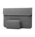 HYZUO 13" LAPTOP PROTECTIVE SLEEVE CASE WITH CARRY BAG SUEDE MATTE GRAY