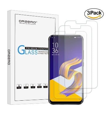 ASUS ZENFONE 5/5Z PREMIUM TEMPERED GLASS SCREEN PROTECTOR 9H 3PK | ORZERO