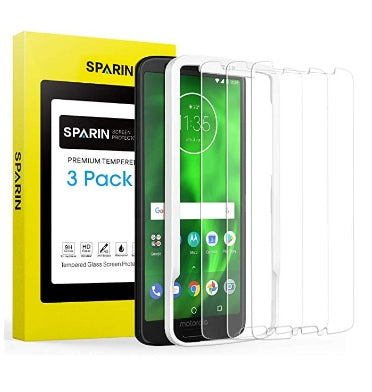 MOTO G6 PREMIUM TEMPERED GLASS SCREEN PROTECTOR 9H 3PK | SPARIN