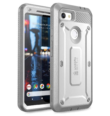 GOOGLE PIXEL 3A XL FULL BODY RUGGED PROTECTIVE CASE WITH SCREEN PROTECTOR WHITE | SUPCASE