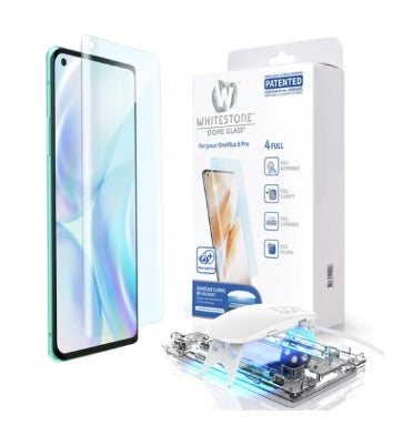 ONEPLUS 8 PRO TEMPERED SCREEN PROTECTOR 3D CURVED DOME GLASS | WHITESTONE