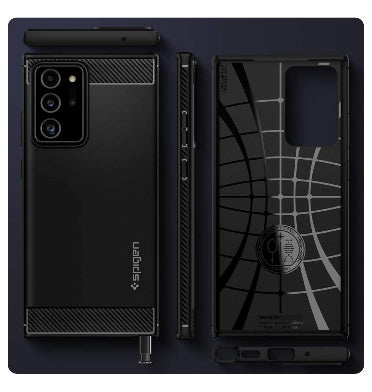 SAMSUNG GALAXY NOTE 20 ULTRA PREMIUM RUGGED CASE BLACK SPIGEN – ZEEK