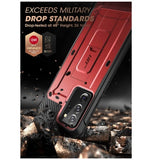 SAMSUNG GALAXY NOTE 20 ULTRA FULL BODY RUGGED PROTECTIVE CASE METALLIC RED | SUPCASE