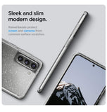 SAMSUNG GALAXY S21+ PREMIUM SLIM LIQUID CRYSTAL GLITTER CASE CLEAR | SPIGEN