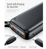 BASEUS 20000mAh QUICK CHARGE 3.0 + 18W TYPE-C PD FAST CHARGE POWERBANK BLACK