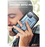 IPHONE 12 PRO MAX FULL BODY RUGGED PROTECTIVE CASE WITH SCREEN PROTECTOR CERULEAN | SUPCASE