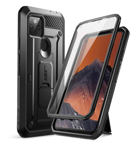 GOOGLE PIXEL 4A 5G FULL BODY RUGGED PROTECTIVE CASE WITH SCREEN PROTECTOR BLACK | SUPCASE
