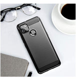 MOTO G9 POWER ULTRA SLIM BRUSHED CARBON FIBRE DESIGN TPU CASE BLACK