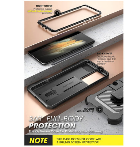 SAMSUNG GALAXY S21 ULTRA FULL BODY RUGGED PROTECTIVE CASE WITH S
