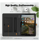 AMAZON FIRE HD 10" TABLET (2021) SLIM PU LEATHER SMART STAND COVER BLACK