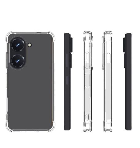 Coque Téléphone ASUS Zenfone 10 / Zenfone 9 - TPU Souple Transparent Avec Motif Fleurs - Protection Anti-chocs