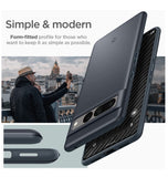 GOOGLE PIXEL 7 PRO PREMIUM SLIM THIN FIT CASE METAL SLATE | SPIGEN