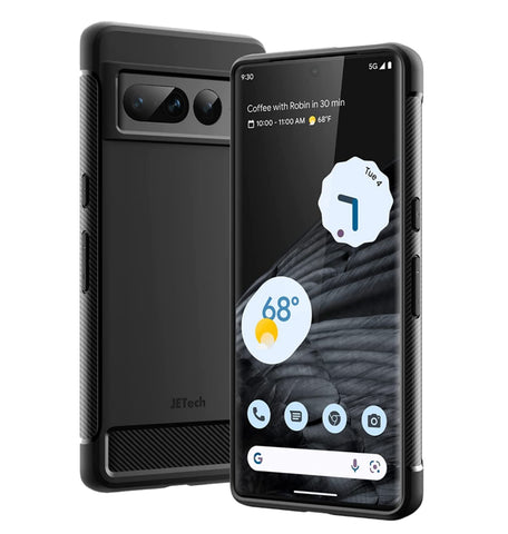 GOOGLE PIXEL 7 PRO PREMIUM SLIM FIT CARBON FIBRE DESIGN CASE MATTE BLACK | JETECH